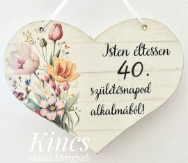 Fa tábla 40. születésnapra