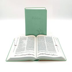 Kisméretű, varrott, Türkiz Károli Biblia 2.0