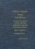 Hálanapló - Mindenre van erőm Krisztusban (kék bőr)