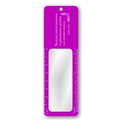 Vonalzó, nagyítóval - lila