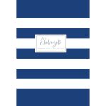 Életvezető naptár - kék fehér csíkos