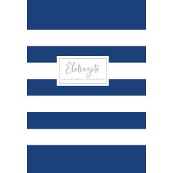 Életvezető naptár - kék fehér csíkos