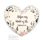 Igés szív tábla - virágkeret