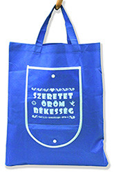 Bevásárló táska - Szeretet, öröm, békesség (kék)