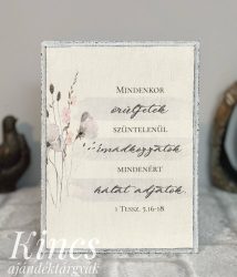 Fa tábla - “Mindenkor örüljetek”
