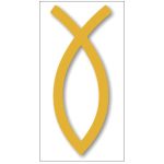 Autó embléma-hal (kicsi, arany)