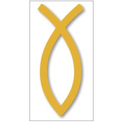 Autó embléma-hal (kicsi, arany)